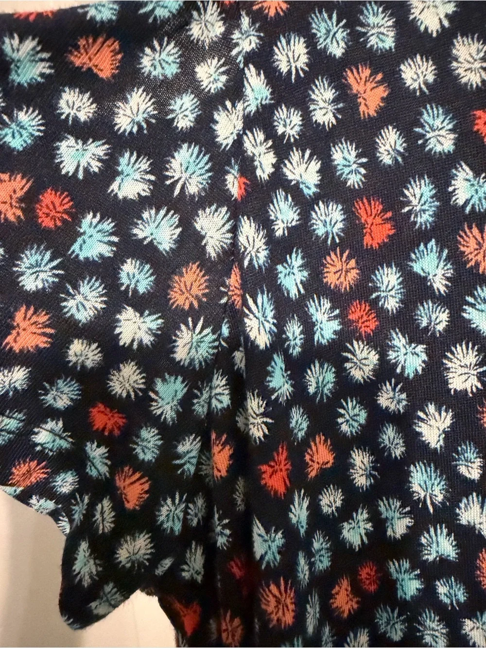 Michael Kors Navy Sleeveless Floral Maxi Dress with Red and Light Blue Accents